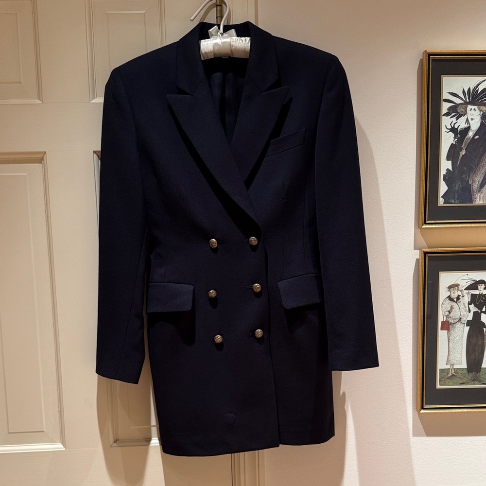 Umberto Ginocchietti Double-Breasted Navy Blazer